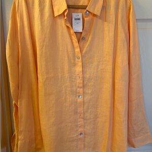 J. Jill Cantaloupe Linen Shirt